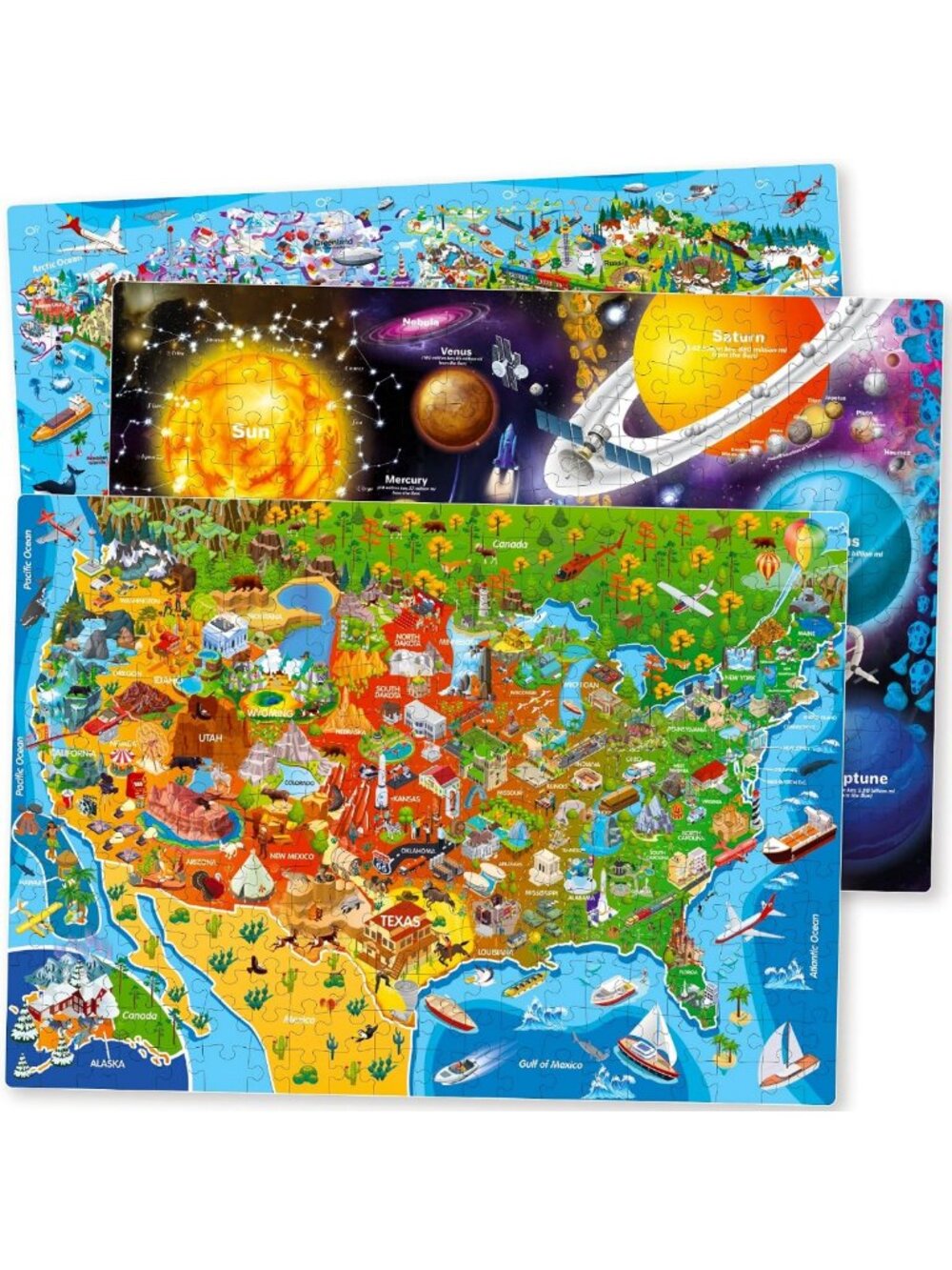 300 Piece Puzzles for Kids Ages 6-8 - 3 Jigsaw Kids Puzzles Ages 4-6